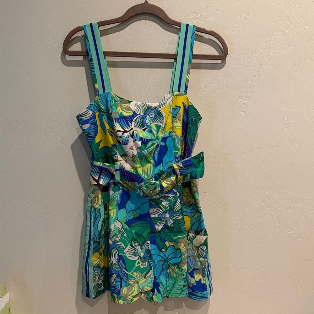 Lavender Brown floral Jumpsuit S